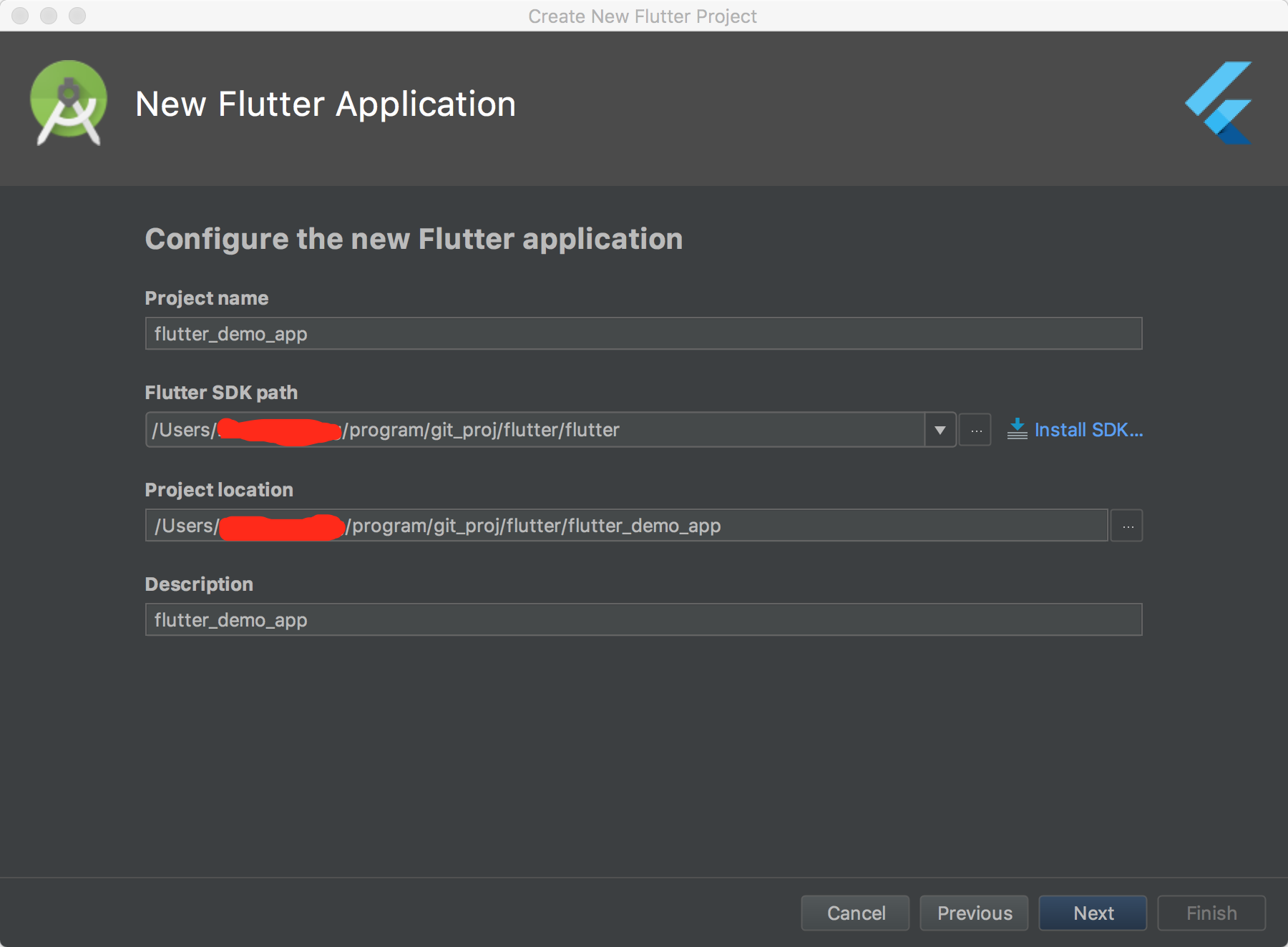 创建flutter应用